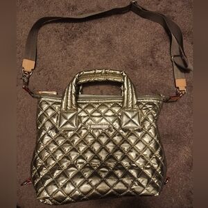MZ Wallace Antique Gold Metallic Small Sutton Deluxe